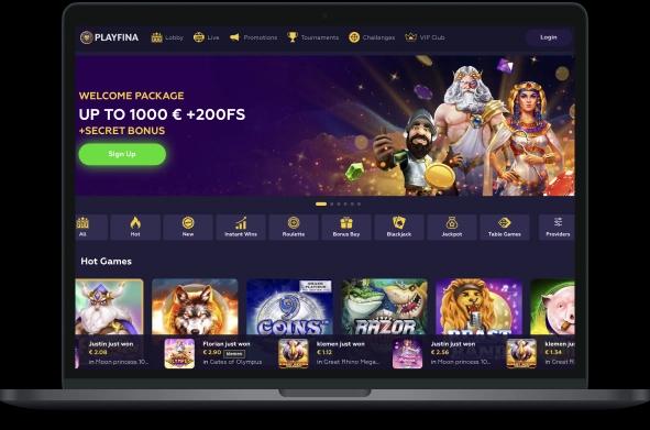 Playfina Casino Desktop